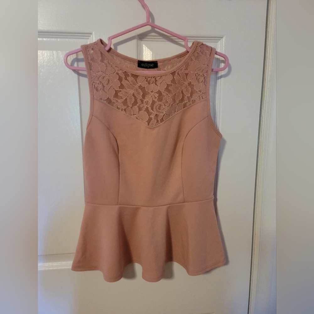 Light pink lace tank